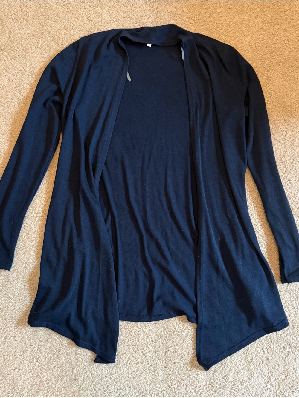 Pinkblush Navy Open-Front Draped Cardigan